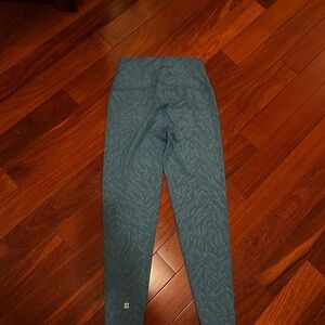 Sweaty Betty Teal Patterned Leggings